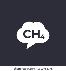 methane emissions, CH4 icon