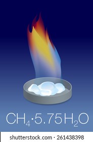 Methane Hydrate Image Illustration