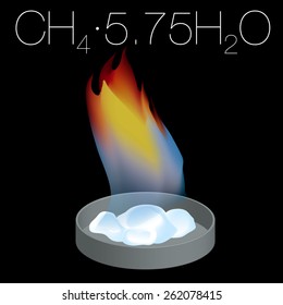 Methane Hydrate Image Illustration
