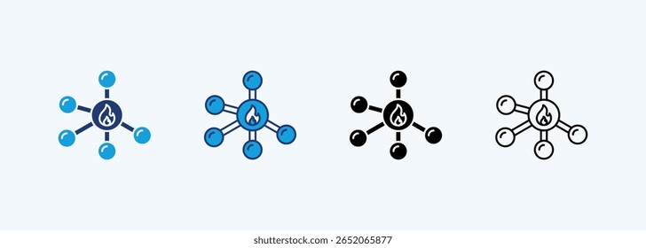 Methane Icon Set Multiple Style Collection