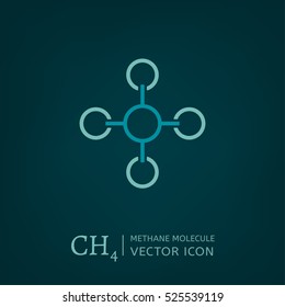 Methane Molecule Icon 