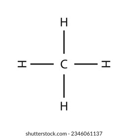 Methane molecule icon vector illustration symbol design