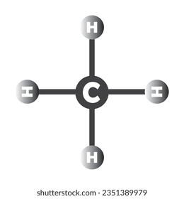 Methane molecule icon vector illustration symbol design