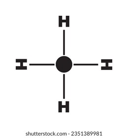 Methane molecule icon vector illustration symbol design