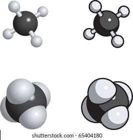 Methane Molecules (greenhouse Gas)