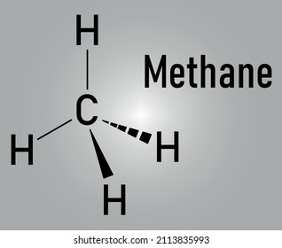 Methane Natural Gas Molecule Main Component Stock Vector (Royalty Free ...