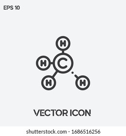 Methane, Pollution Vector Icon Illustration. Ui/Ux. Premium Quality.