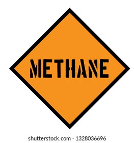 methane sign on white background