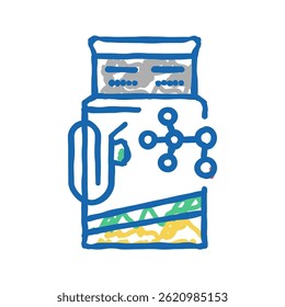 methanol gas station doodle icon sketch vector. methanol gas station sign. isolated symbol illustration