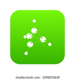 Methanol icon green vector isolated on white background