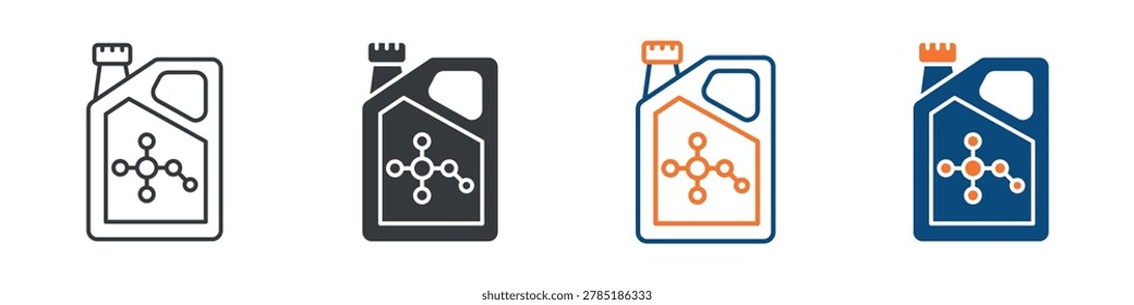 Methanol Icon Set Multiple Style Collection
