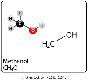 Methanol Molecule Structure