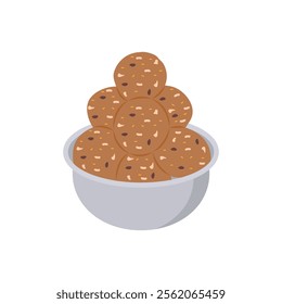 Methi Laddu, Diwali, Hindu, Indian Symbol Illustration