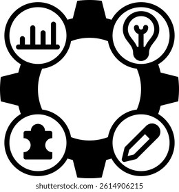 Method Icon Mixed Vector Illustration