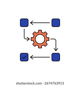 method icon outline editable stroke line drawing eps