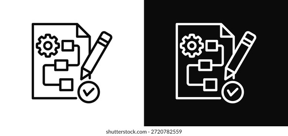 Methode Icon Set Schwarz und Weiß