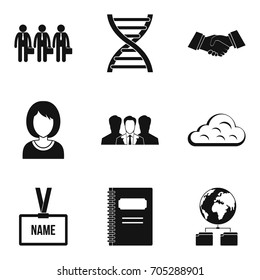 Method icons set. Simple set of 9 method vector icons for web isolated on white background