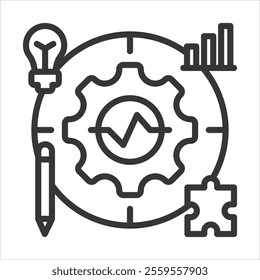 Method Outline Icon Vector Illustration