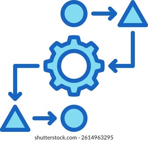 Methodology Icon Blue Vector Illustration