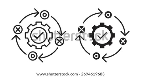 Methodology icon concept. Logo symbol for web and mobile. Pixel Perfect.