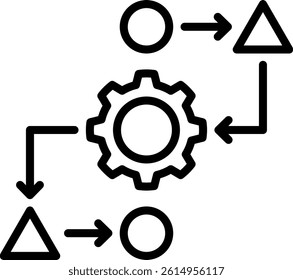 Methodology Icon Line Vector Illustration