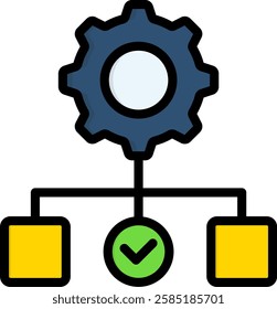 Methodology Icon Lineal Color Vector Illustration