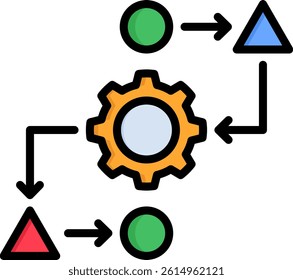Methodology Icon Lineal Color Vector Illustration