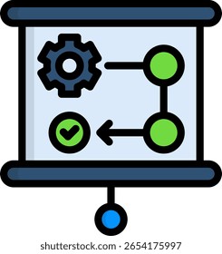 Icono de metodología Ilustración vectorial de color lineal