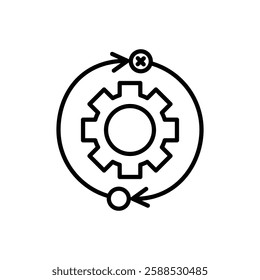 Methodology icon logo sign set vector outline