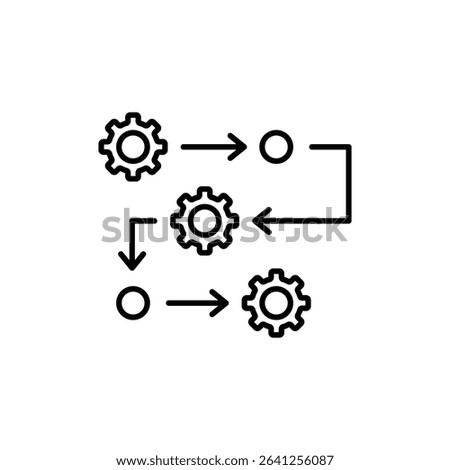 Methodology icon outline set sign