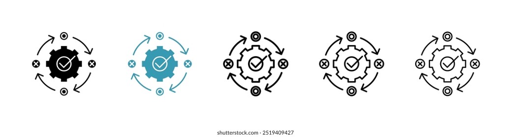 Methodology icon vector icon set. EPS 10
