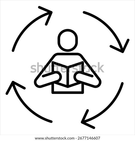 Methodology Outline Icon Illustration Vector