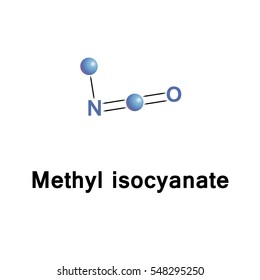 Methyl isocyanate is an intermediate chemical in the production of carbamate pesticides (such as carbaryl, carbofuran, methomyl, and aldicarb), rubbers and adhesives. Very toxic for humans.