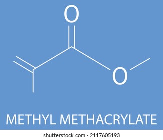 Methyl Methacrylate Molecule, Poly(methyl Methacrylate) Or Acrylic Glass Building Block. Skeletal Formula.