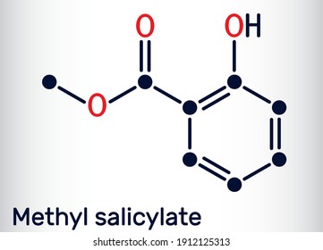 Methyl Salicylate Wintergreen Oil Molecule Methyl Stock Vector (Royalty ...