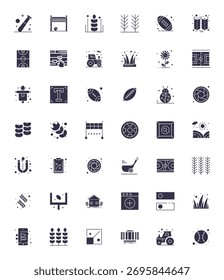 Diseñado meticulosamente 42 iconos vectoriales rellenos para Field, entregados en calidad editable de 128x128 para estándares de diseño intransigentes.