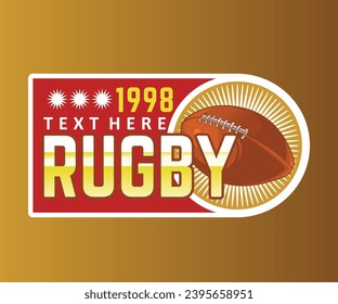 A meticulously crafted rugby crest designed for seamless integration into media content, including articles, blogs, presentations, and social media visuals