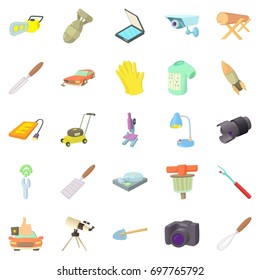 Metier icons set. Cartoon set of 25 metier vector icons for web isolated on white background