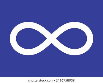 Metis flag blue in real proportions and colors, vector image