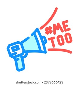 metoo movement feminism woman color icon vector. metoo movement feminism woman sign. isolated symbol illustration