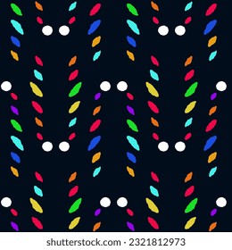 Metrage pattern suitable for textiles consisting of complex geometric objects