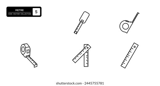 Metre icon collection, vector icon templates editable and resizable