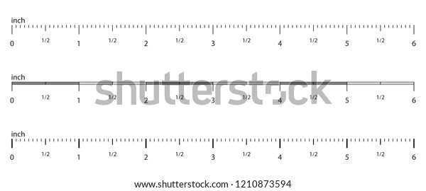 Metric Imperial Rulers Scale Ruler Inches Stock Vector (Royalty Free ...