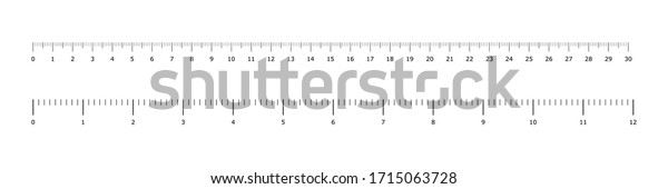 Metric Inch Rulers Vector Isolated Measure Stock Vector (Royalty Free ...