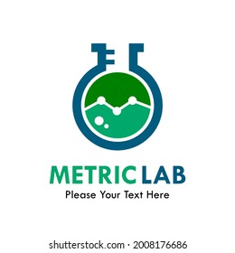 Metric lab logo template illustration