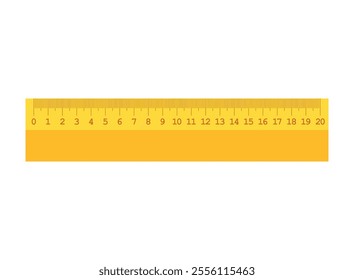 Metric measurement icon in flat style. Measure scale vector illustration on isolated background. Ruler scale sign business concept.