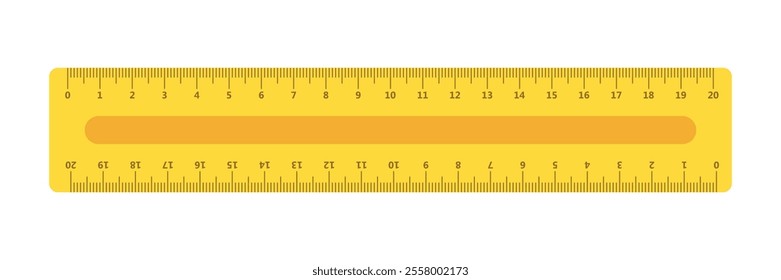 Metric measurement icon in flat style. Measure scale vector illustration on isolated background. Ruler scale sign business concept.