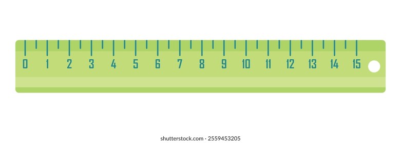 Metric measurement icon in flat style. Measure scale vector illustration on isolated background. Ruler scale sign business concept.