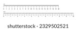 Metric ruler. Inch ruler icon. Cm and inch ruler. Scale grid in line. Metric and inch scale. Stock vector