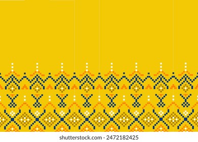 La métrica del estilo tailandés sobre fondo amarillo le da un abrazo cálido